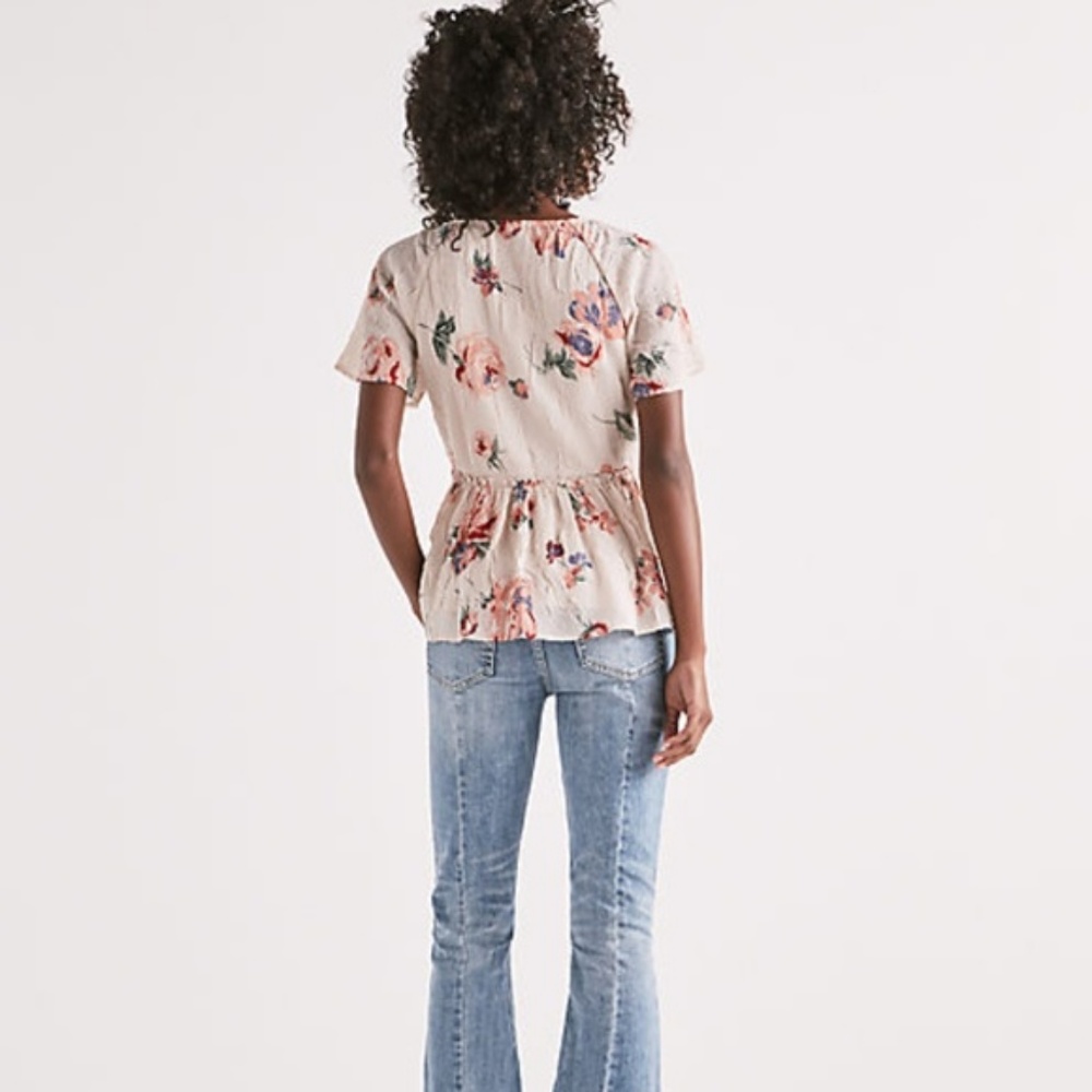 NWT Lucky Brand Floral Flutter Top - Picture 4 of 8